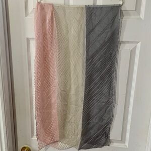 Simons Pink, Cream, and Gray Scarf